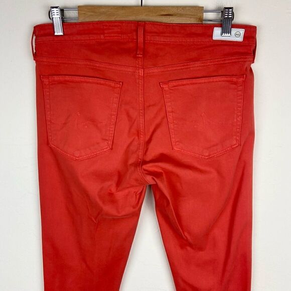 AG ‘The Abbey Ankle’ Mid-Rise Skinny Ankle Pant - Burnt Orange - Picture 7 of 8